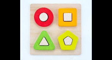Geometric sorter 30 x 30 cm rubber wood board - XL peg