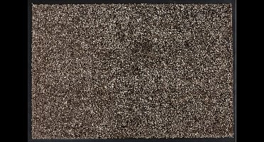 MD Entree - Deurmat - Schoonloopmat - Soft&Clean - 75 x 120 cm - Taupe - Vloerkleed - Met antislip - Machine wasbaar - Vocht absorberend - Hoge dichtheid 600gr/m2