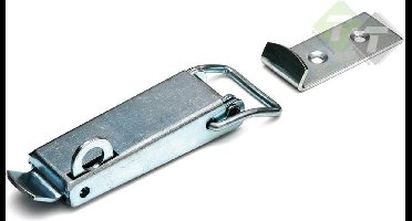 Kist sluiting incl. tegenstuk - Spansluiting - opbouwsluiting 130mm x 30mm - verzinkt