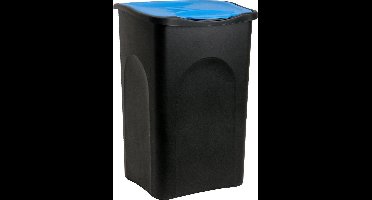 Vuilnisbak - 50L - 56x37x39cm - Zwart Blauw