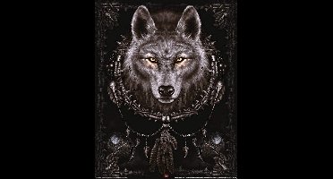 Pyramid Poster - Spiral Wolf Dreams - 50 X 40 Cm - Multicolor