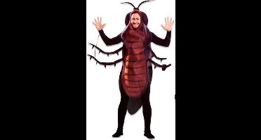 Witbaard Verkleedpak Kakkerlak Heren Polyester Bruin Maat M/l