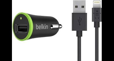 SINGLE MICRO CAR CHARGER.5V.2.4A.W/4' LTG CBL.B