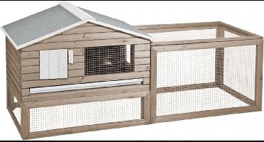 Duvo+ Woodland konijnenhok snoozer cottage 161x60x73cm