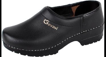 Gevavi - Jens gesloten Schoenklomp met PU Loopzool - Zwart - Maat 46