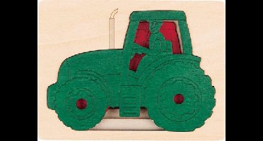 Hape Vormenpuzzel Five Tractors Junior Hout 6-delig