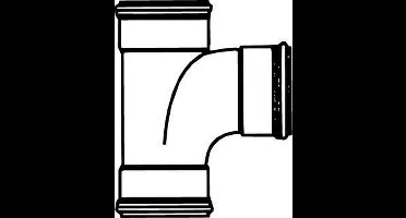 Pipelife pvc t-stuk 90 3xmof 160