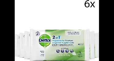 Dettol - Hygienische Doekjes - 2 in 1 - 6 x 12 stuks