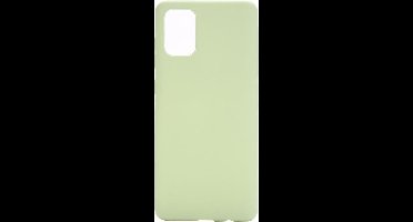 Shop4 - Geschikt voor Samsung Galaxy A71 Hoesje - Zachte Back Case Mat Groen