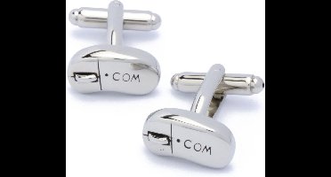 Manchetknopen - Computermuis Zilverkleurig