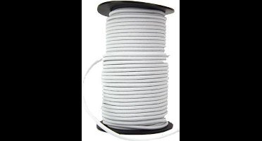 10 meter elastiek voor mondkapjes - 2 mm - WIT - SPANDEX