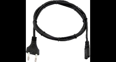 OMNITRONIC Stroomkabel - Apparaatsnoer - Voedingskabel - Euro kabel -  3m bk