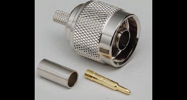 BKL Electronic 0404002 0404002 N-connector Stekker, recht 50 Ω 1 stuk(s)