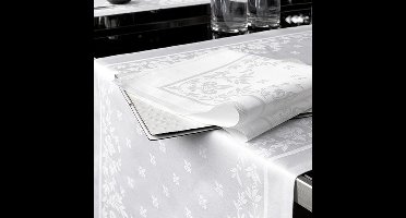 De Witte Lietaer Servetten, Lilium Wit (4 st.) - 51 x 51 cm - 100% Damast Katoen