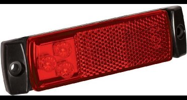 ProPlus Markeringslamp - LED - Waterdicht - 126 x 30 mm - Rood - 12/24V
