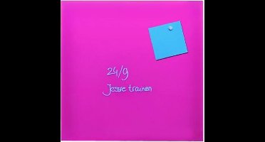 DESQ® - Magnetisch Glasbord - Inclusief Stift Wisser en Magneten - 35 x 35cm - Roze