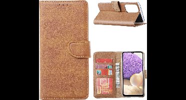 Samsung A73 hoesje bookcase Bruin - Samsung Galaxy A73 wallet case portemonnee hoesje - A73 5G Hoes met Pasjeshouder cover
