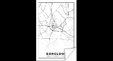 Poster België – Borgloon – Stadskaart – Kaart – Zwart Wit – Plattegrond - 20x30 cm