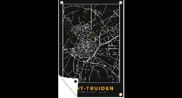 Tuindecoratie Plattegrond - Goud - Sint-Truiden - Kaart - Stadskaart - 40x60 cm - Tuinposter - Tuindoek