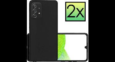 Hoesje - 2 Stuks - Geschikt voor Samsung Galaxy A33 - Sterk & Shockproof - Case Siliconen - Back Cover - Telefoon Hoes - Zwart