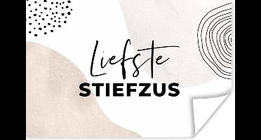 Poster Spreuken - Bruin - 'Liefste stiefzus' - Quotes - 30x20 cm