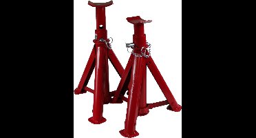 Benson Stevige inklapbare assteunen - 3 ton - set van 2 - rood