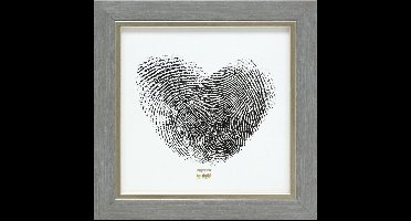 Deknudt Frames fotolijst S45VF3 - grijs met zilverbies - foto 13x13 cm