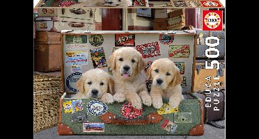Educa - Hunde im Koffer 500 Teile Puzzle