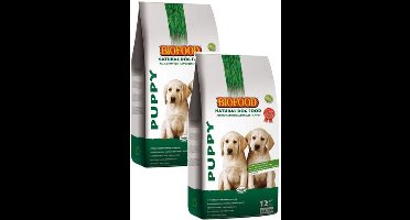 2x 12,5 kg Biofood puppy hondenvoer