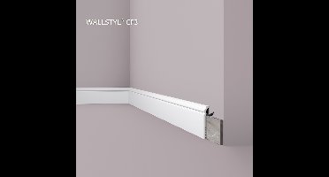 Afdeklijst NMC CF3 WALLSTYL Noel Marquet Sierlijst Plint Lijstwerk modern design wit 2 m