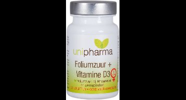 Unipharma Foliumzuur + Vitamine D3 Tabletten 120st