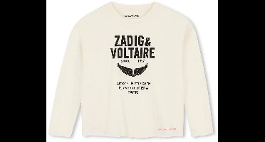 Zadig & Voltaire X60797 T-shirt Met Lange Mouwen Beige 8 Years Meisje