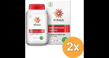 2x Vitals Magnesiumbisglycinaat 100 mg (120 tabletten)