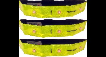 Tunturi Reflectiebanden - Hardlooplampjes met reflectie - incl batterijen  - Set van 3