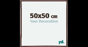Your Decoration - Fotolijst 50x50 cm - Kunststof - Bruin - Annecy