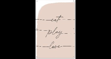 Tuinposter - Tuindoek - Tuinposters buiten - Pastel - Quotes - Roze - Minimalisme - 80x120 cm - Tuin