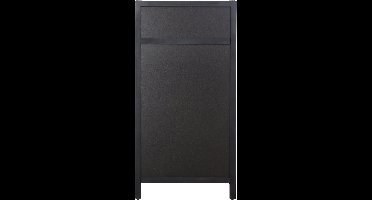 Europel - Stoepbord Deluxe - Krijtbord - Zwart dennenhout - 66 x 128cm - Geschikt voor binnen en buiten - Incl. top