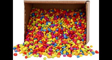 Mozaiek stenen, afm 8-10 mm, dikte 5 mm, sterke kleuren, 2 kg/ 1 doos