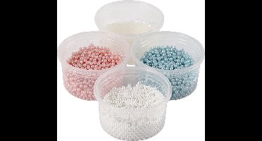 Pearl Clay®,  3x25 gr,  38 gr, lichtblauw, off-white, lichtrood, 1set