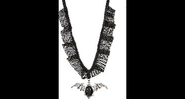 Choker vleermuis met zwarte gemsteen
