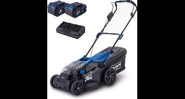 Scheppach Accu Grasmaaier BC-MP430-X - Mulchfunctie - 43cm maaibreedte - 6 instelbare maaihoogtes: 27-75mm - 700m² - Met 2x 20V 4,0Ah accu's & duolader