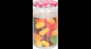 Plasticforte Weckpot/inmaakpot Classic - 450ml - kunststof - draaideksel - rood - D7 x H13 cm