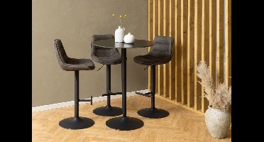 Bartafel Laurens Rond Keramiek Zwart Ø80cm - Giga Living