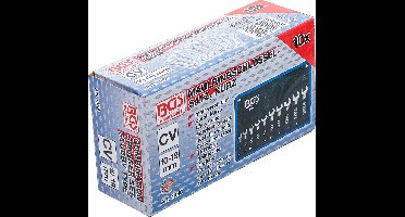 BGS - ringsteeksleutelset  - kort - 10-delig - 10-19 mm - In tetron roltas - Chroom Vanadium