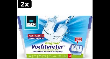2x Bison Vochtmagneet Originele Vochtvreter 900 Gr