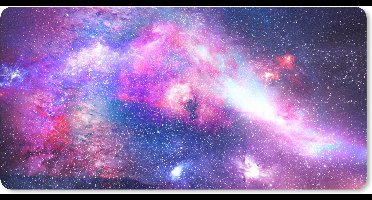 Muismat xxl - Ruimte - Sterrenhemel - Roze - Gaming - Gamen accessoires - Gaming muismat - 90x45 cm - Game muismat