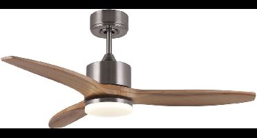 CristalRecord - Plafondventilator Terre Ø 107 cm hout mat chroom