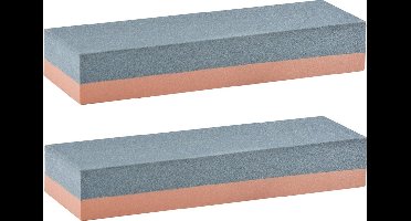 2x stuks wetstenen / slijpstenen met 2 zijdes - 152 mm - messenslijpers