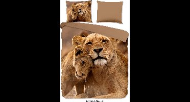 Pure dekbedovertrek tijgers - Lits jumeaux 240x200/220 cm - Multi - Microvezel