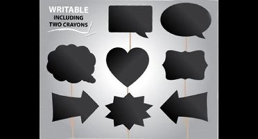 Haza Party Photobooth Props Beschrijfbaar - 8 stuks